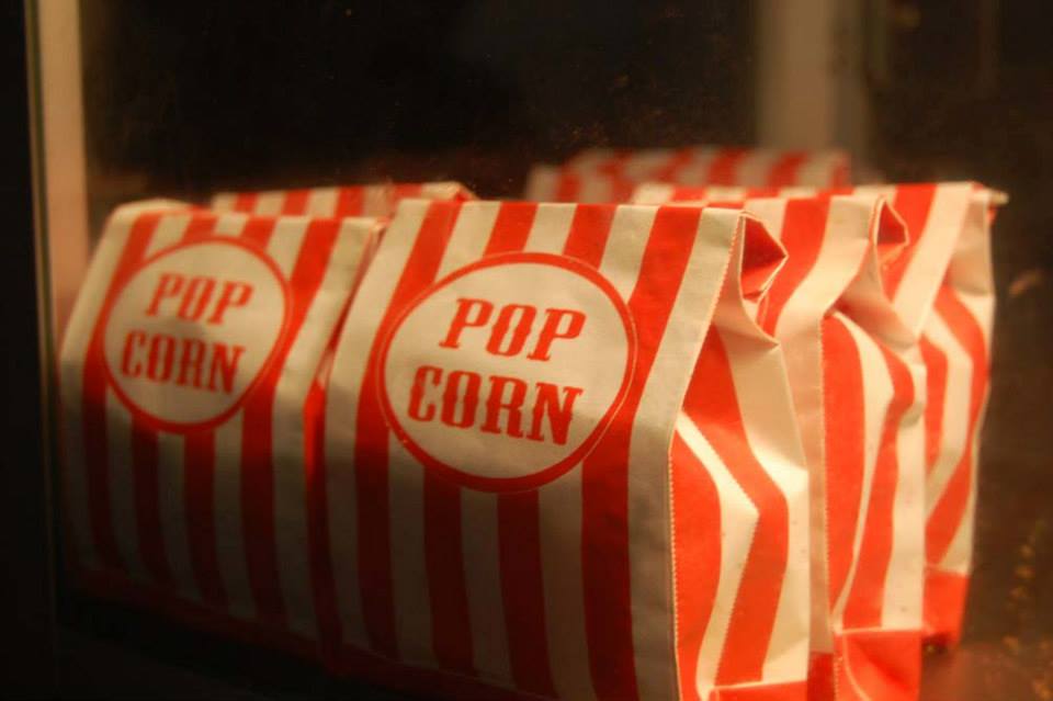 Popcorn bag close up